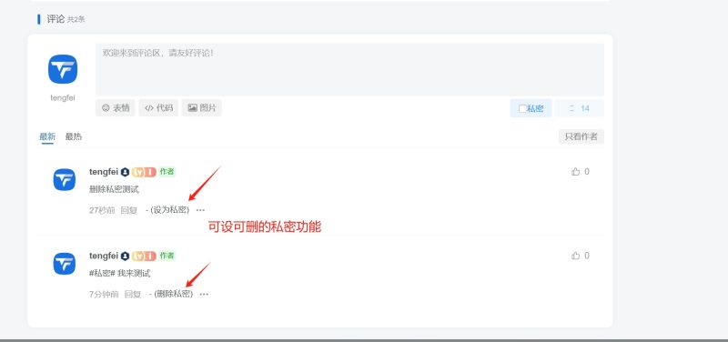 子比主题 – 评论区加一个私密评论功能-夏蓝博客